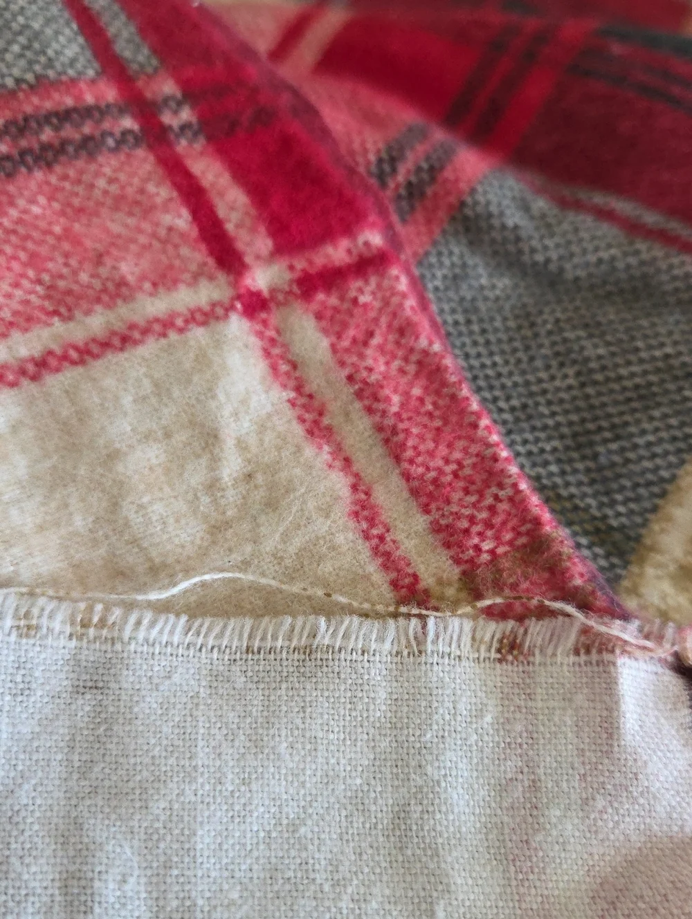 Checkers Stripes Vintage Flannel 4 Warm Colors Sew Craft Quilt Fabric 3yds